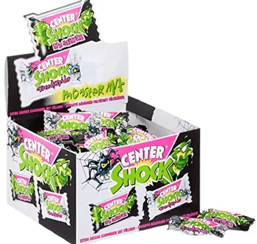 Center Shock Monster Mix Box mit 100 Kaugummis Extra sauer Cola und Blutorangen Geschmack Amazon de Lebensmittel Getränke