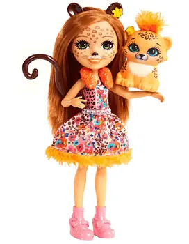 Enchantimals FJJ20 Gepardenmaedchen Cherish Cheetah Puppe Spielzeug ab 4 Jahren  Amazon.de  Spielz