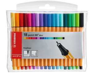 Fineliner Stabilo Point 88 Mini 18Er Pack Mit 18 Verschiedenen Farben Amazon.de Buerobedarf