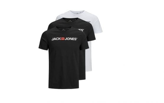 JACK JONES Male T Shirt 3er Pack