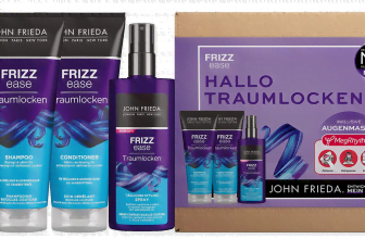 John Frieda Traumlocken Vorteils Set für lockiges Haar Shampoo Conditioner Styling Spray grati