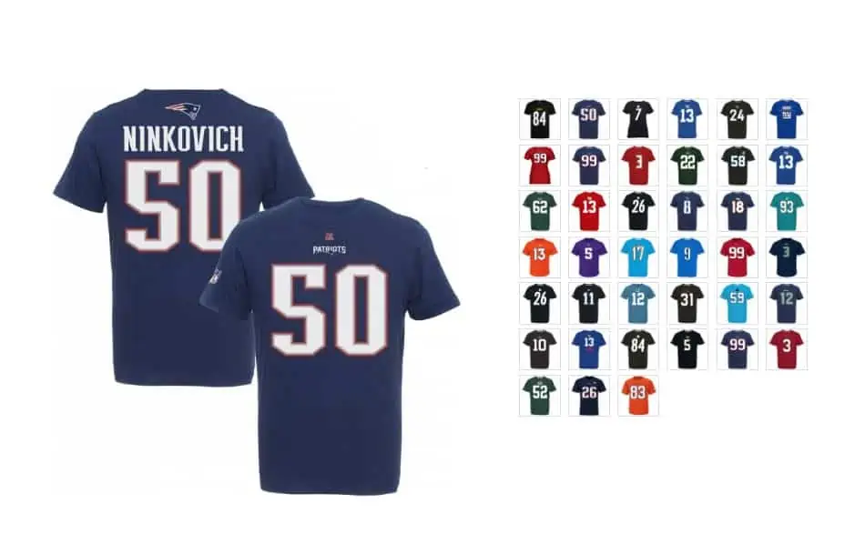 Majestic Athletic Football T-Shirts für jung und alt (Auswahl aus 36 Shirts) für je 13,94 € inkl. Versand statt 23,94 €
