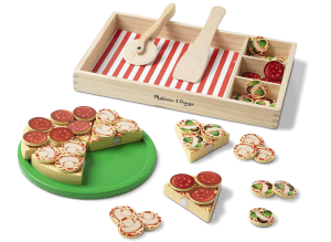 Melissa Doug Pizza Aus Holz Fantasiespiel Essensspiel 3 Geschenk Für Jungen Oder Mädchen