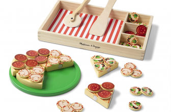 Melissa Doug Pizza aus Holz   Fantasiespiel   Essensspiel   3   Geschenk für Jungen oder Mädchen