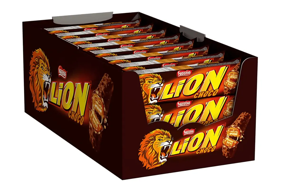 NESTLÉ LION Choco 🦁 Knusper-Schokoriegel mit Karamell-Füllung & Crispy Waffel, 24er Pack für 12,74 € inkl. Prime-Versand
