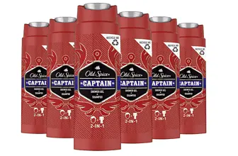 Old Spice Captain Duschgel und Shampoo für Männer 6er Pack 6 x 250 ml 2in1 Showergel Shampoo