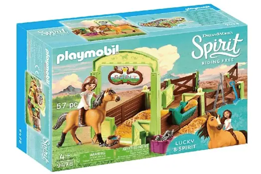 PLAYMOBIL DreamWorks Spirit 9478 Pferdebox Lucky Spirit Ab 4 Jahren  Amazon.de  Spielzeug