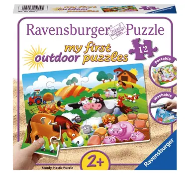 Ravensburger Kinderpuzzle 05609 Liebe Bauernhoftiere my first outdoor puzzles mit 12 Teilen Pu