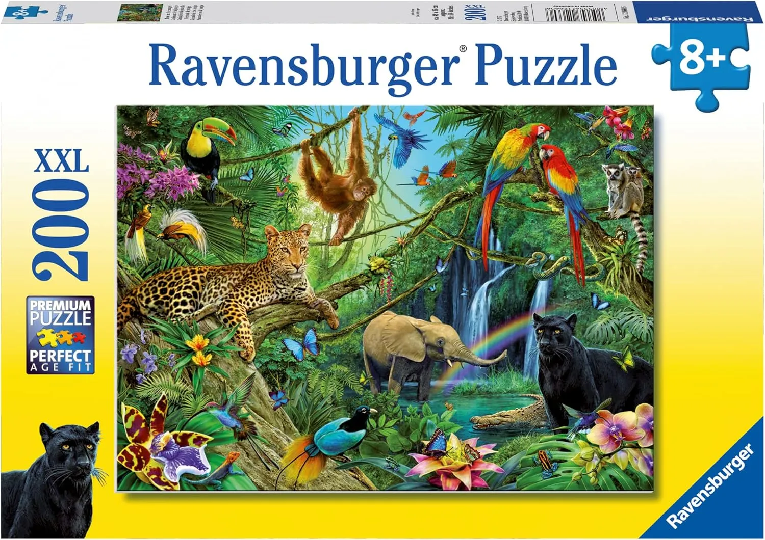 Ravensburger Kinderpuzzle - 12660 Tiere Im Dschungel (200 Teile)