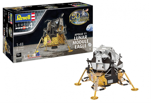 Revell 3701 03701 Apollo 11 Lunar Module Eagle Science Fiction Bausatz 1 48  Amazon.de  Spielzeug