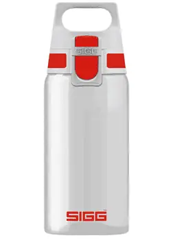 SIGG Total Clear ONE Red Trinkflasche 0.5 L schadstofffreie und auslaufsichere Trinkflasche leic