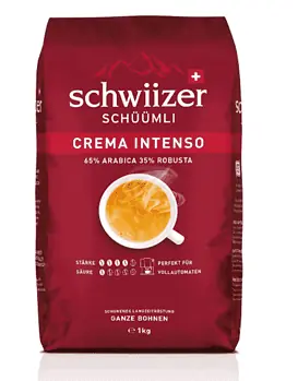 Schwiizer Schüümli Intenso Bohnenkaffee 1kg Intensität 4 5 65 Arabica 35 Robusta Ideal für