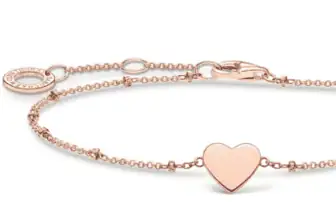 Thomas Sabo Armband Herz mit Kugel rosegold 925 Sterlingsilber 16 19 cm Laenge   Amazon.de  Schmuck