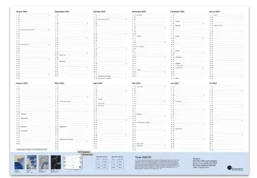 Gratis: Wandkalender Timer 2022/2023