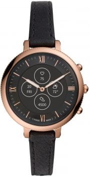 fossil monroe leder schwarz