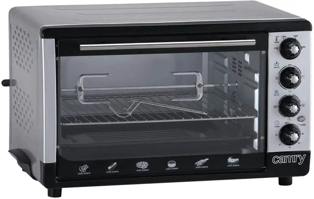 camry mini-Backofen (2000 Watt, 43 Liter mit Umluft und Drehspieß) für 72,40 € inkl. Versand statt 102,88 €