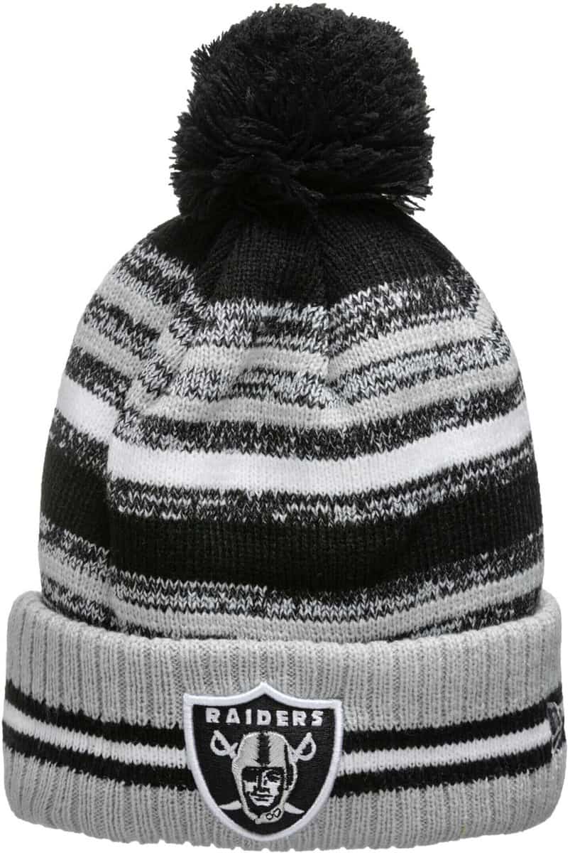 New Era Las Vegas Raiders Nfl Sideline Grau Bobble Beanie