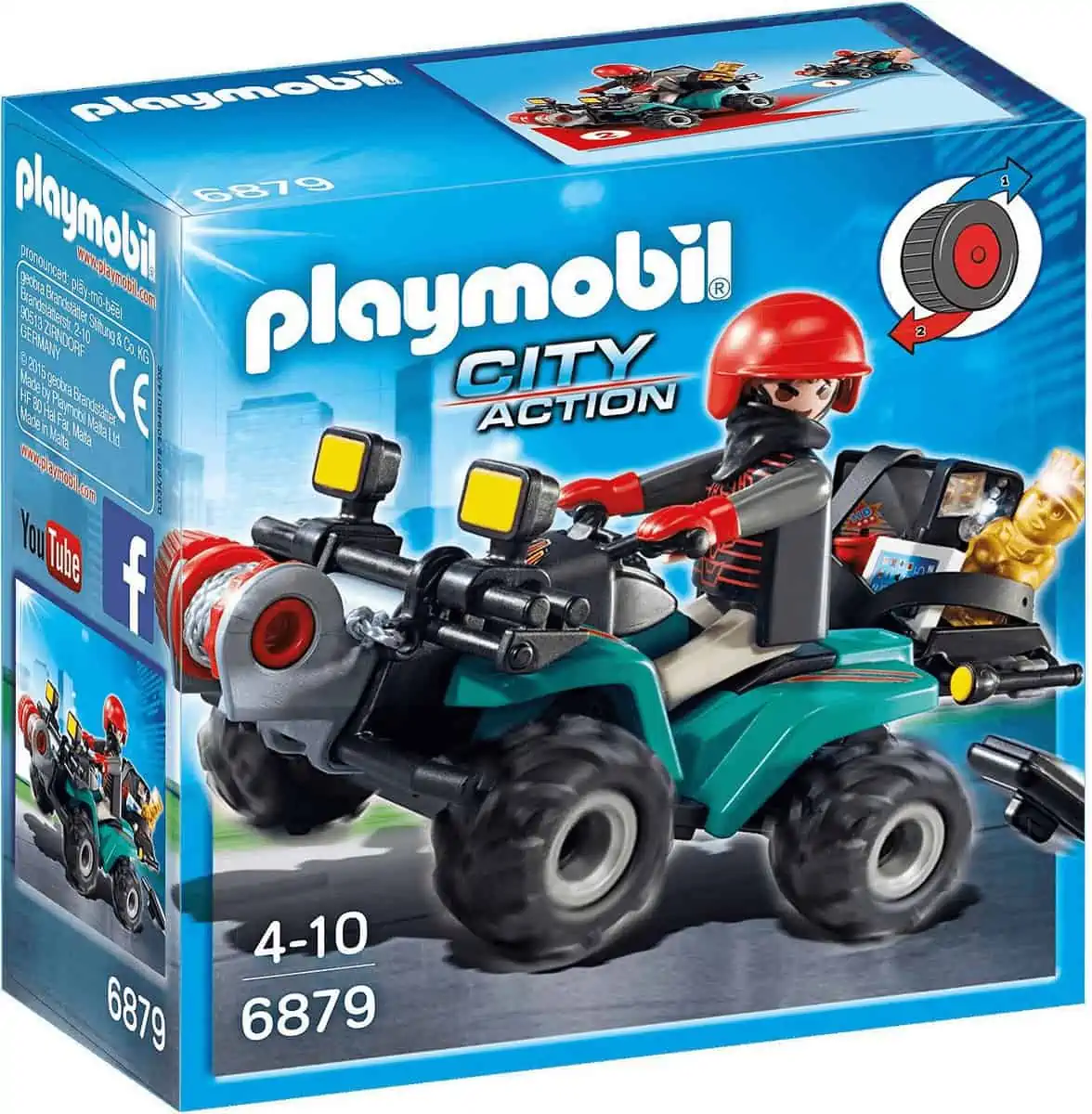 Playmobil City Action – Ganoven-Quad mit Seilwinde (6879) für 20,44 € inkl. Versand statt 24,98 €