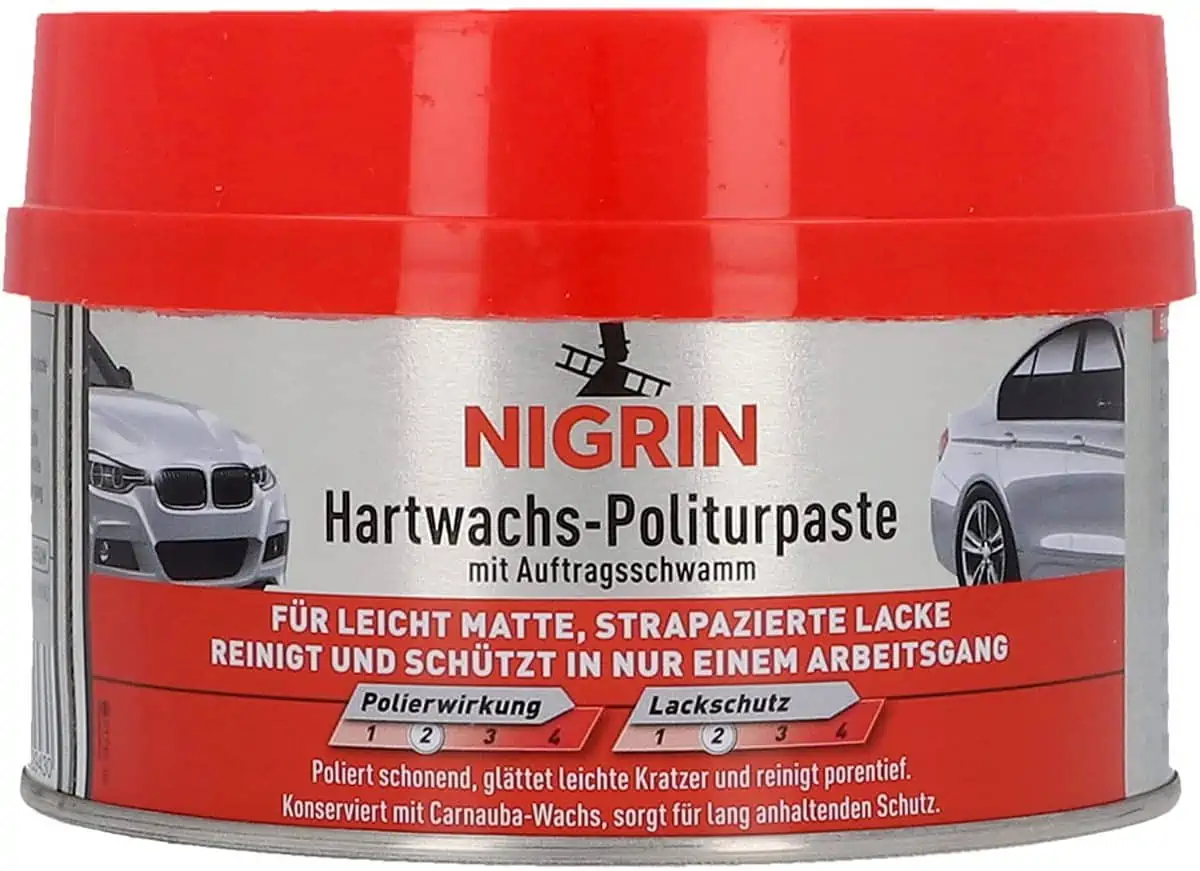 NIGRIN 72943 Hartwachs- Politurpaste (250 ml) für 4,42 € [Prime] statt 9,99 €