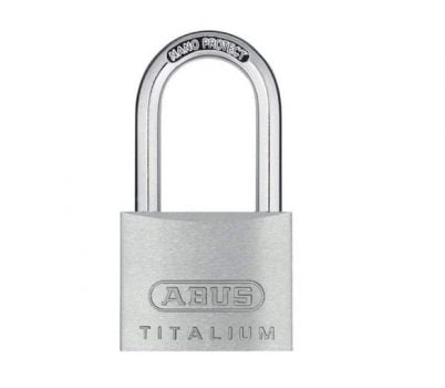 ABUS 64TI 40HB40 Titalium Vorhaengeschloss mit langem Buegel 40 x 40 mm