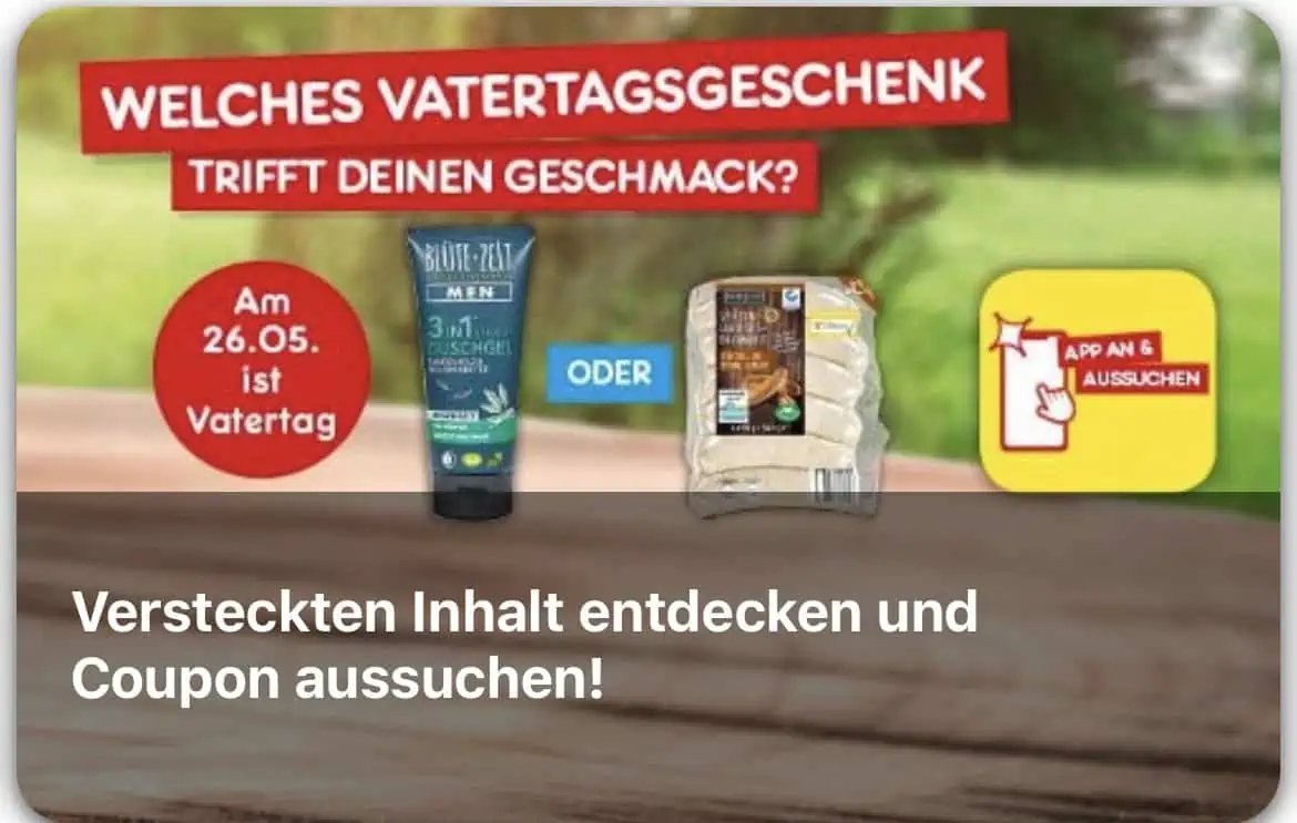 Netto App: Gratis Blüte-Zeit Men Duschegel 200 ml. oder 50% Rabatt auf Bratwurst  (6*90 g)