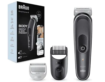 Braun Bodygroomer 5 Koerperpflege und Haarentfernung fuer Herren mit SkinShield Technologie Sensit