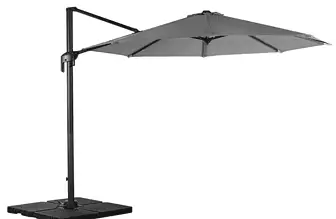 Deuline® Alu Sonnenschirm O300cm Gartenschirm Marktschirm Ampelschirm mit Kurbel Aluminium Mast UV S