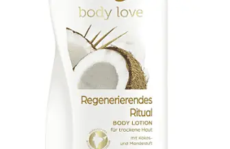 Dove Body Love Body Lotion Regenerierendes Ritual fuer trockene Haut mit Kokos und Mandelduft 400 m