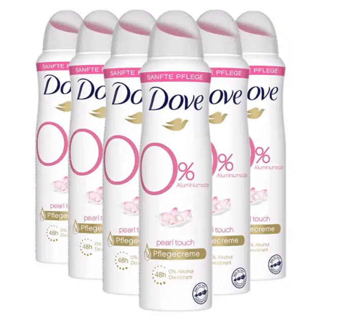 Dove Pearl Touch Deospray Damen 6er Pack für 6,15 € inkl. Prime-Versand (statt 11,70 €)