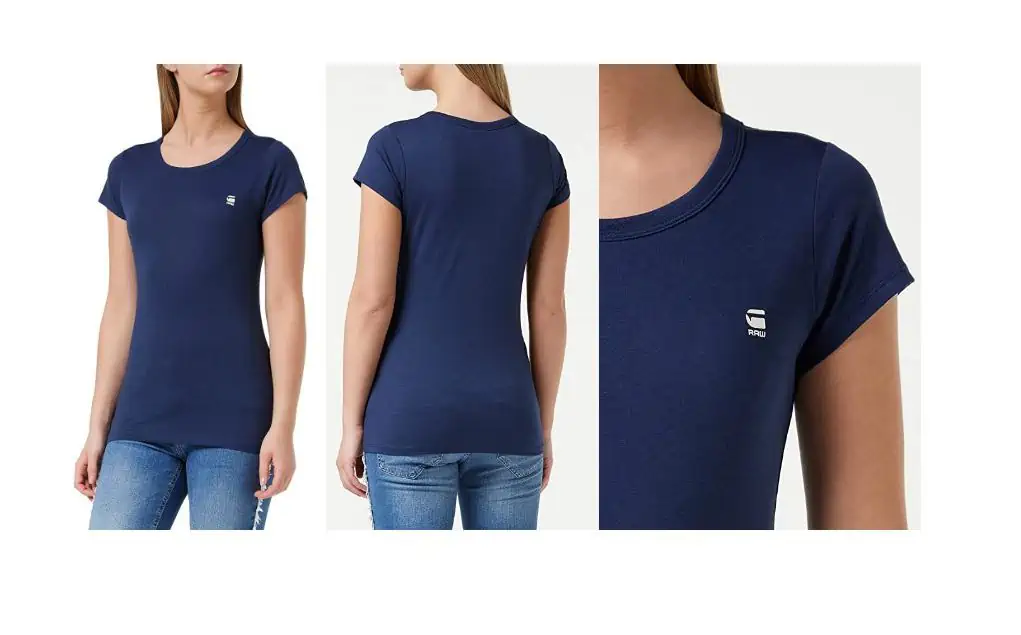 G-STAR RAW Damen Shirt Eyben Slim Fit (rundhals, Gr. 3XS bis XL) für 6,50 € [Prime] statt 16,48 €