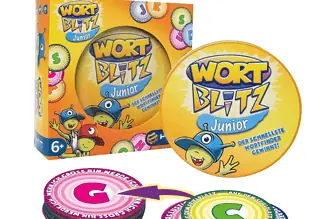 HCM Kinzel 55161 Wortblitz Junior Kartenspiel Wortratespiel Stadt Land Fluss ABC Begriffe raten fue