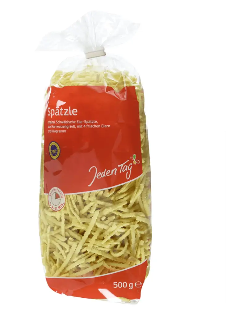 6x Jeden Tag Original schwäb. Eier-Spätzle, 500g für 5,34 € Prime (Einzelpreis 0,89 €)