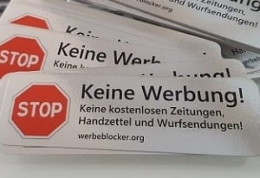 Keine Werbung Aufkleber gratis bestellen Werbeblocker