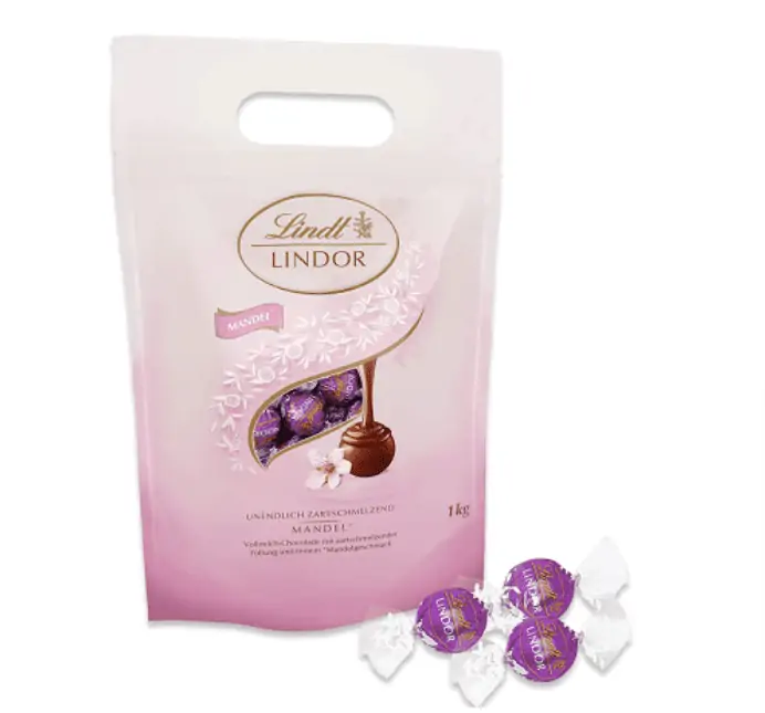 Lindt LINDOR Schokoladen Kugeln Mandel | 1 kg Beutel, wiederverschließbar ab 14,84 € inkl. Prime-Versand (statt 28,89 €)