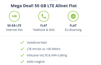 Mega Deal 50 GB LTE Allnet Flat