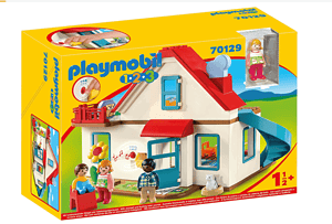 Playmobil 1.2.3 70129 Einfamilienhaus Mit Funktionsfähiger Klingel Und Soundeffekt Ab 18 Monaten