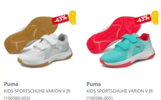 Puma Varion V Kinder Sportschuhe (Gr. 38 bis 39) für 19,98 € inkl. Versand