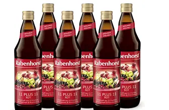 Rabenhorst Saft 11 plus 11 rot 6er Pack 6 x 700 ml   Amazon.de  Lebensmittel Getränke