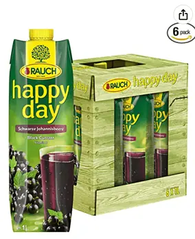 Rauch Happy Day Schw. Johannisbeere 6er Pack 6 x 1 l   Amazon.de  Lebensmittel Getränke