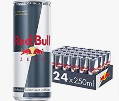 Red Bull 285197 Energy Drink Zero Dosen Getraenke Zuckerfrei 24er Palette EINWEG 24 x 250 ml Amazon de Lebensmittel Getraenke