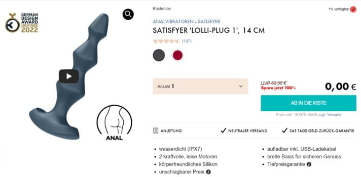 Satisfyer Lolli Plug Analvibrator