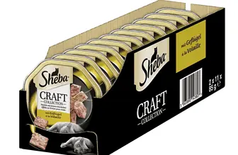 Sheba Katzenfutter Nassfutter Craft Collection Pastete mit feinen Stueckchen mit Gefluegel 22 Schalen