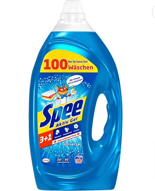 Spee Aktiv Gel Flüssigwaschmittel 100 Waschladungen ab 10,39 € inkl. Prime-Versand