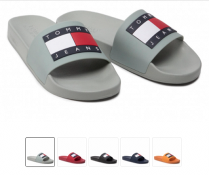 Tommy Jeans Mens Flag Pool Slide Pantoletten