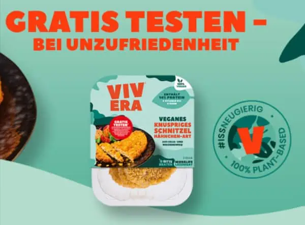 Vivera Veganges Knuspriges Schnitzel gratis testen (bei Unzufriedenheit)
