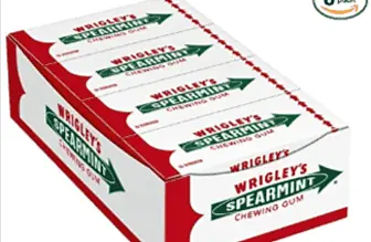 Wrigley s Spearmint Kaugummi Minz Geschmack 8 Packungen 8 x 15 Streifen Amazon de Lebensmittel Getraenke