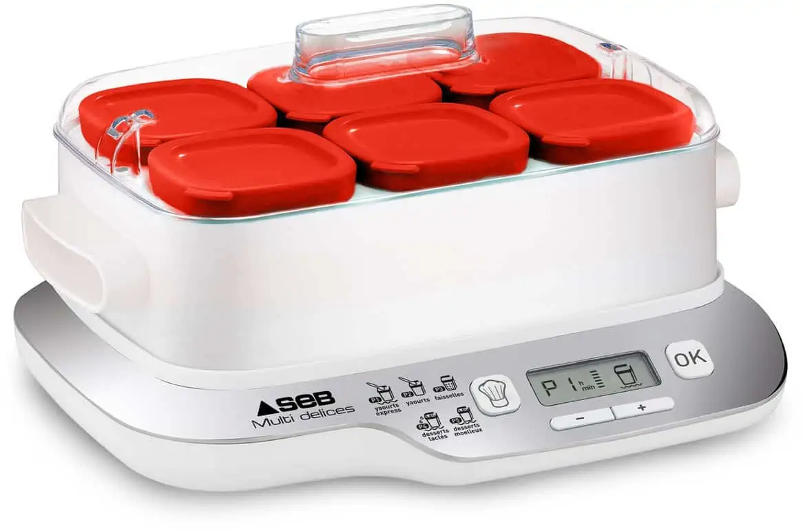 Seb YG660100 Joghurtbereiter (6 rote Töpfe, Joghurt, 5 automatische Programme) für 64,74 € inkl. Versand statt 93,09 €