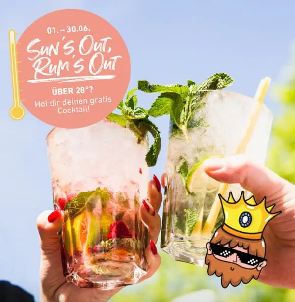 Gratis Bacardi Cocktails 🍹 im SAUSALITOS bei über 28 Grad