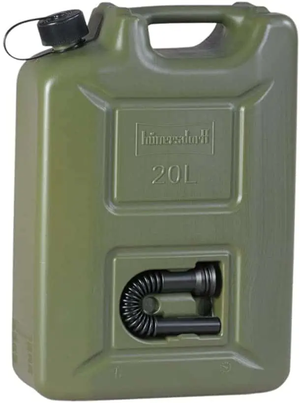 hünersdorff 802010 Kraftstoff-Kanister Profi 20L für Benzin und Diesel, UN-Zul., Made in Germany, oliv für 13,95 € [Prime] statt 23,15 €