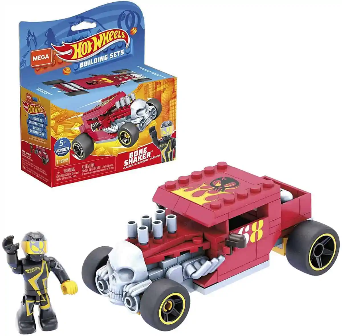 MEGA GVM29 – MEGA Construx + Hot Wheels Bone Shaker Fahrzeug zum zusammenbauen für 7,65 € [Prime] statt 10,99 €